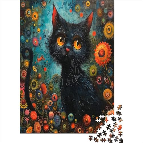 Kat 1000 Teile Puzzle Für Erwachsene, Hochwertige Recycelbare MateriAußerirdische Und Druck Puzzlespiel, Familienspiel, Geschenk Für Liebhaber Oder Freunde Puzzel 1000pcs (75x50cm) von DAZBDEOCK