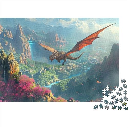 Pterosaurier.kgm Puzzle 1000 Teile Für Erwachsene Und Kinder Ab 14 Jahrenfür Stressabbauer Puzzlespiel Erwachsenen Puzzlespiel Puzzel 1000pcs (75x50cm) von DAZBDEOCK