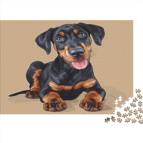 Rottweiler Puzzlespiel 1000 Teile, Puzzle Erwachsene 1000 Teile, Impossible Puzzle GesKükenlichkeitsspiel Für Die Ganze Familie, Puzzle Erwachsene 1000 Teile Puzzel 1000pcs (75x50cm) von DAZBDEOCK