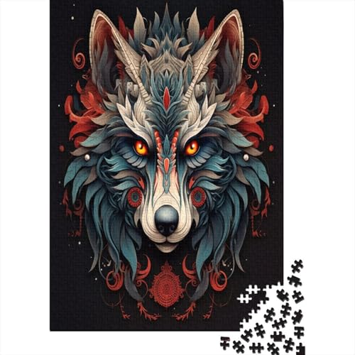 Wolf 1000 Teile, Impossible Puzzle,GesKükenlichkeitsspiel Für Die Ganze Familie, Erwachsenenpuzzle Ab 14 Jahren Puzzel 1000pcs (75x50cm) von DAZBDEOCK