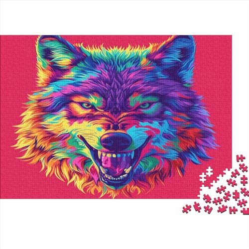 Wolf Puzzlespiel 1000 Teile Erwachsene -Puzzle 1000 Stück Spiel Puzzles Für Erwachsene Kinder Puzzle Erwachsenen Puzzlespiel Puzzel 1000pcs (75x50cm) von DAZBDEOCK