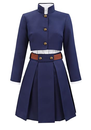 DAZCOS Anime-Cosplay-Kostüm für Damen, US-Größe, Uniform-Outfit mit Gürteltasche, Blau, L von DAZCOS