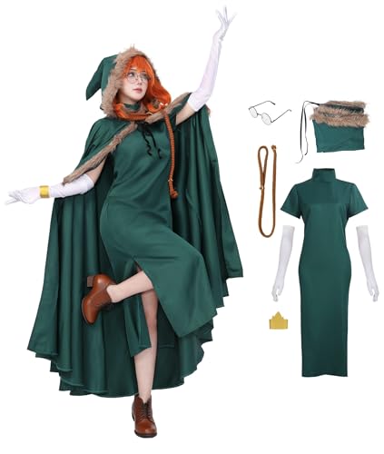 DAZCOS Cosplay-Kostüm für Damen, Hasen-Umhang, grünes Kleid für Halloween, Größe M DAZCOS Cosplay-Kostüm für Damen, Hasen-Umhang, grünes Kleid für Halloween, Größe M von DAZCOS