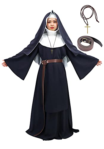 DAZCOS Damen The Nonne Cosplay Kostüm Robe mit Kopftuch (Small) von DAZCOS