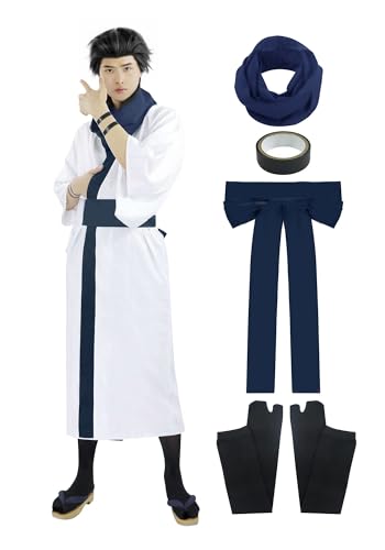 DAZCOS Anime-Cosplay-Kostüm für Herren, US-Größe, Rollenkimono-Outfit mit Taillengürtel, Schwarz, XXL von DAZCOS