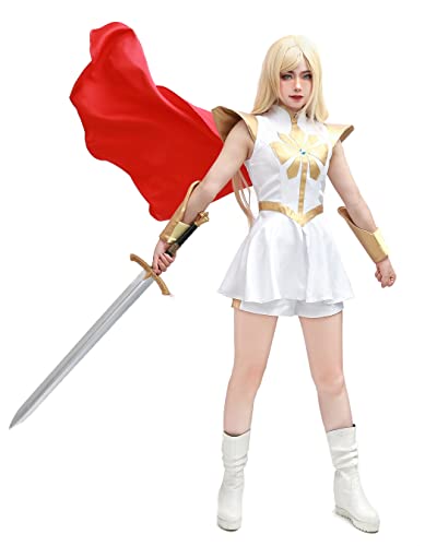 DAZCOS Damen Shera Cosplay Kostüm Kleid mit Umhang - Weiß - Large von DAZCOS