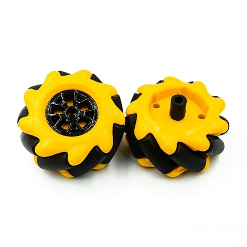 DAZZLEEX Übernehmen Sie die Kontrolle über Ihr intelligentes Roboterauto mit Mecanum Wheel Kit, Manövrierfähigkeit (60 mm) von DAZZLEEX