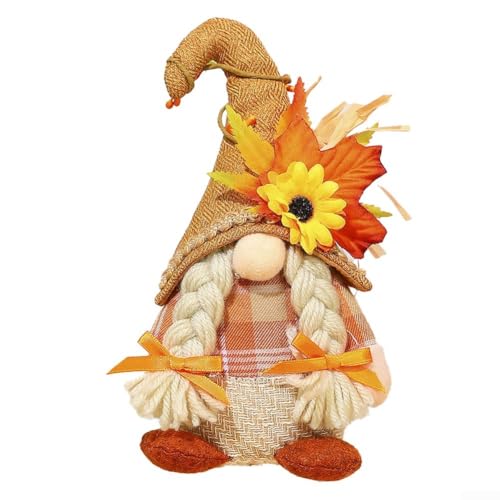 Exquisite Herbst-Truthahn-Paar-Dekoration, Thanksgiving-Tischdekoration, Herbst-Truthahn-Plüschpuppen-Kit (E) von DAZZLEEX