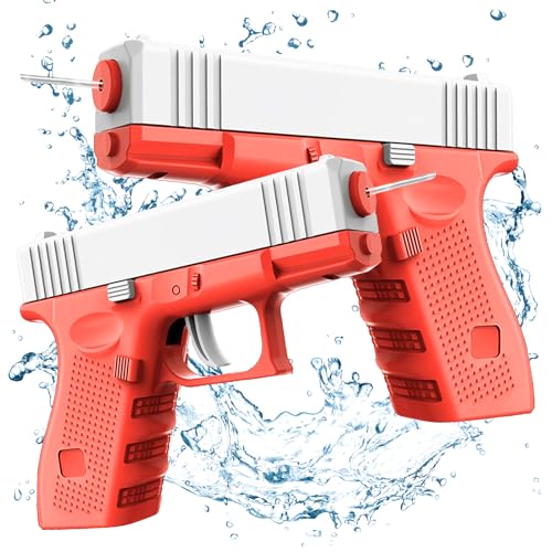 2 Stück Wasserpistolen für Kinder,Mini Wasserpistolen,Wasserpistole mit großer Reichweite,Premium Wasserpistolen Set,für Sport,Pools,Strände und Wasserschlachten im Freien von DAZZTIME