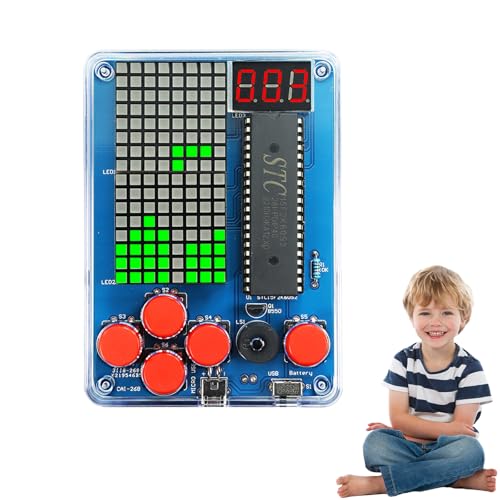 DIY Spielekonsole,DIY-Spielkonsolen-Handset,Lötübungsset,Löten Elektronik Baukasten,Löt Bausatz kit,Handheld Game Console,Spaß Löten Lernen Set,für Löten Erwachsene und Wissenschaft Bildung von DAZZTIME