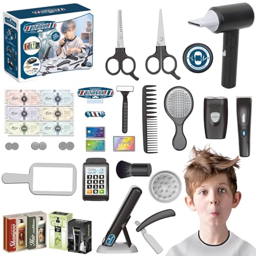 Friseur-und Schminktaschen-Beauty-Set,36 Stück Kinderschminke Set Spielzeug,Styling,Make-Up-Accessoires,Spielset,Kinder Friseur Set,Rollenspielzeug für Jungen & Mädchen Ab 3 Jahren. von DAZZTIME