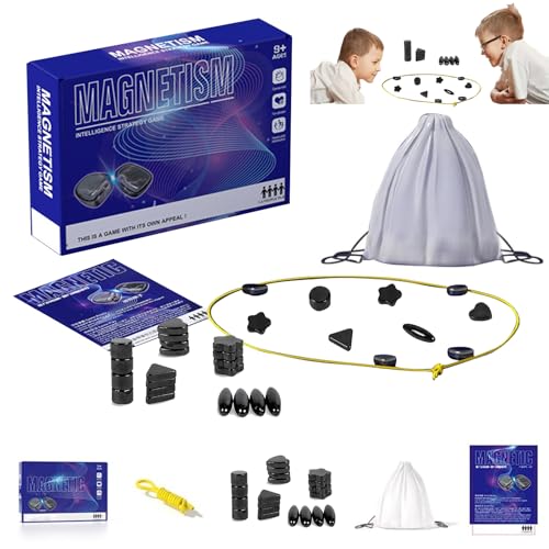 Magnetisches Schachspiel,Kampfschach mit Magnetisch,Magnetisches Stein-Brettspiel,Tisch-Magnetspiel,Magnetisches Kinderschachspielzeug,Tragbares Schachbrett-Party Für Familientreffen. von DAZZTIME