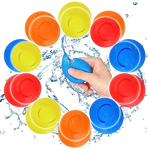 20 Stück Wiederverwendbare Wasserbomben Selbstschließend,Eine Sekunde Schnellfüller Wasserbomben Set,Silikon Wasserballons Wasserspielzeug,Magic Splashy Balls für Sommer Draussen,Pool,Strand Party von DAZZTIME