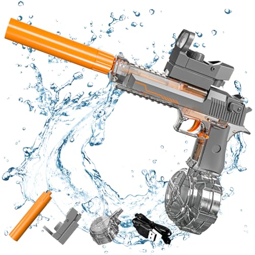 Wasserpistole Spielzeug,Wasserpistole Elektrisch,Elektrisch Automatische Wasserpistole Große Reichweite Wasserspritzpistole für Kinder Erwachsene Outdoor,Strand,Pool,Party Wasserpistole Spielzeug,Wasserpistole Elektrisch,Elektrisch Automatische Wasserpistole Große Reichweite Wasserspritzpistole für Kinder Erwachsene Outdoor,Strand,Pool,Party von DAZZTIME