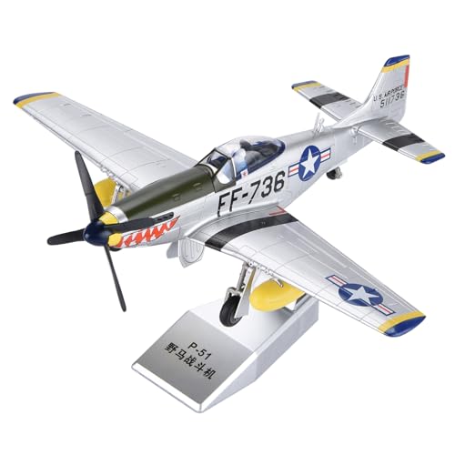 DBEIXIWEI Flugzeugmodell aus Legierung im Maßstab 1:48 für P-51D Fighter Druckguss-Flugzeugmodell mit einem Präsentationsständer für die Sammlung von DBEIXIWEI