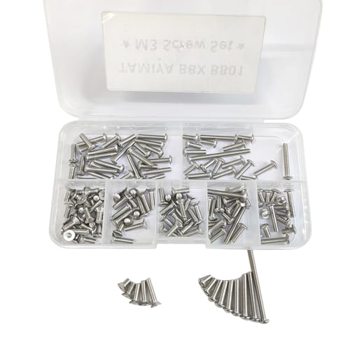 RC Schrauben-Set, Stahl, M3, Sechskantschrauben, Hardware-Befestigungen, anwendbar für Tamiya BB01, BBX, BB-01, 1/10 RC von DBEIXIWEI