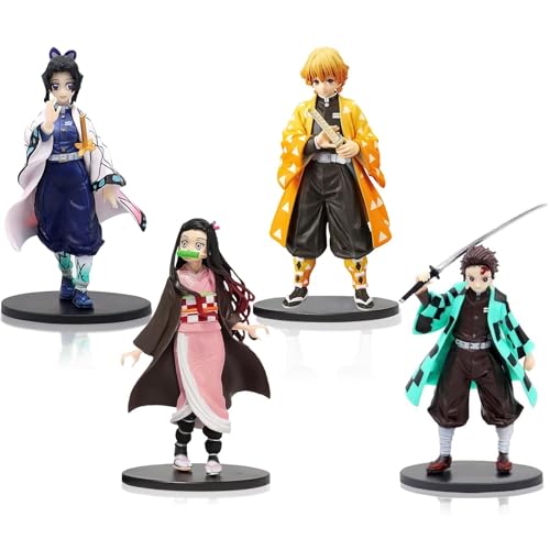 4 Stück Anime Figuren,Charaktere Statue Collectibles,Cake Topper,Anime Charakter Modell,Mini Figures Spielzeug Set,Anime Spielzeug Sammlung Figuren für Autoinnenräume,Schreibtische,Kindergeschenke von DBZMODISCH