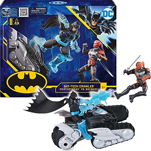 Batman Bat-Tech-Geländefahrzeug mit 10cm-Actionfiguren von Batman und Deathstroke, inkl. Accessoires von DC Comics