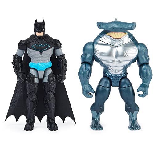 DC Comics Batman Bat-Tech Bat-Tech Batman und King Shark Actionfiguren mit 6 Mystery Zubehör, für Kinder ab 3 Jahren von DC Comics