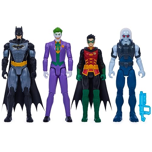 DC Comics, Batman und Robin vs. The Joker und Mr. Freeze, 30,5 cm Actionfiguren, Kinderspielzeug für Jungen und Mädchen ab 3 Jahren DC Comics, Batman und Robin vs. The Joker und Mr. Freeze, 30,5 cm Actionfiguren, Kinderspielzeug für Jungen und Mädchen ab 3 Jahren von DC Comics