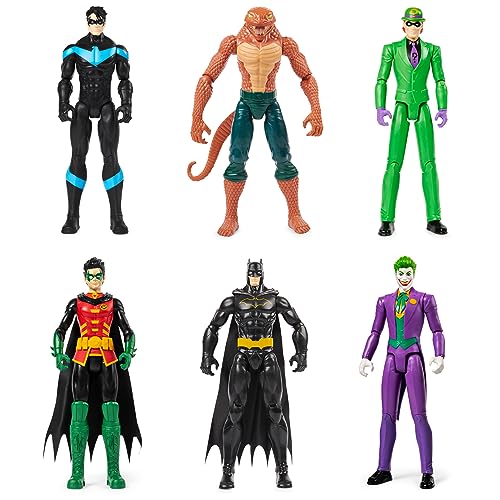 DC Comics - Batman Set von 6 Actionfiguren 30cm inklusive Batman Robin Nightwing The Joker The Riddler und Copperhead von DC Comics