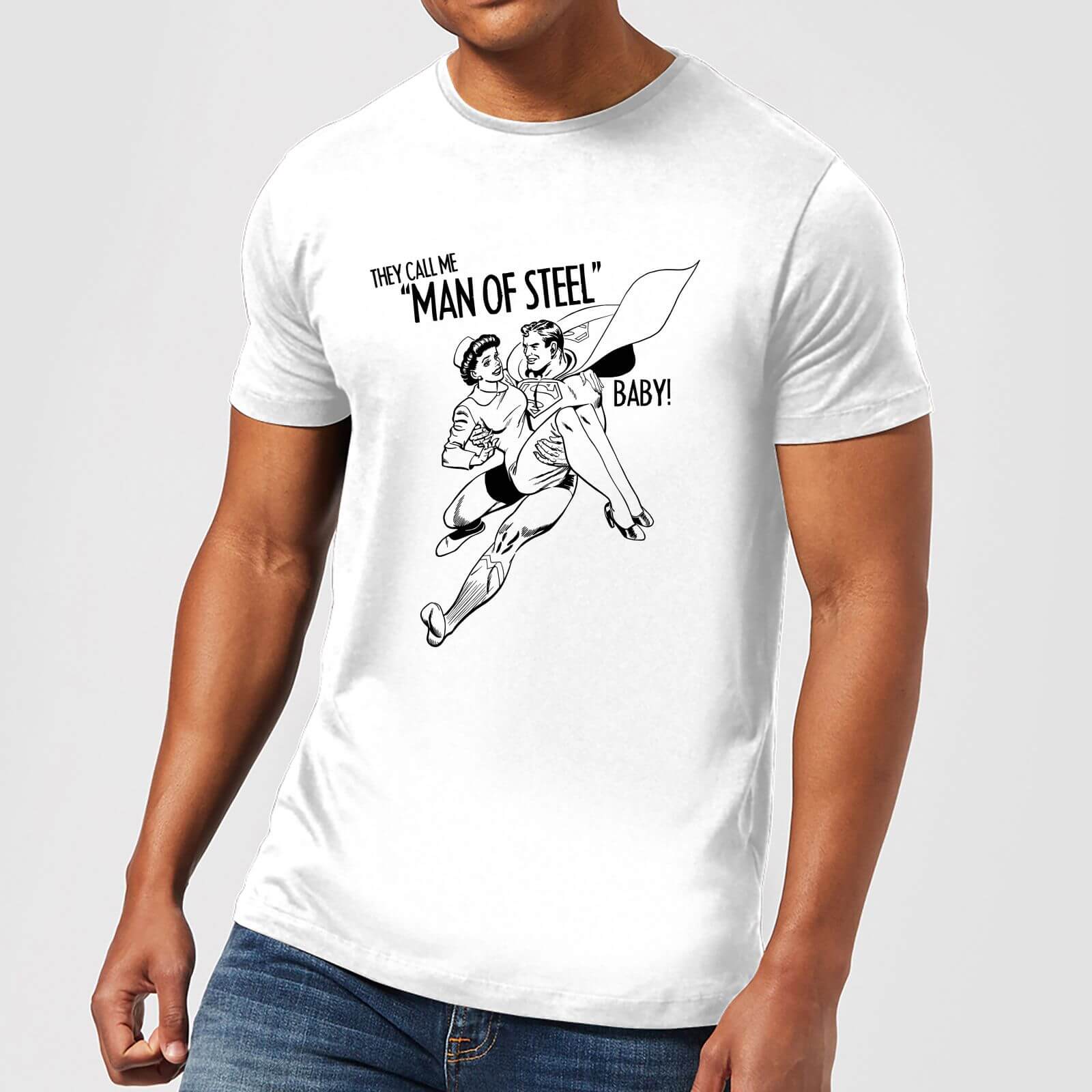 DC Comics Superman Valentines Steel Baby T-Shirt - Weiß - M von Original Hero