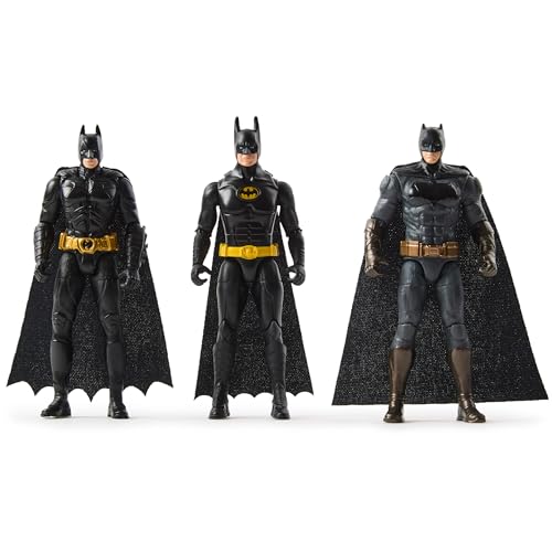 Ultimate Batman Set mit 3 Batman Figuren (10cm) aus den Filmen Batman Returns, The Dark Knight und Batman v. Superman. Ab 3 Jahren von Spin Master