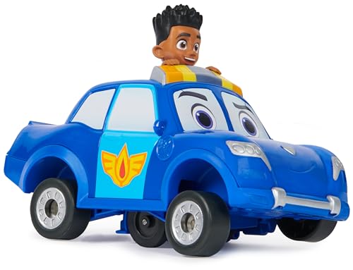 Disney Junior – Erholungseinheit – Jayden und Pistón – Actionfigur und Polizeiauto mit Reibung und voller Umdrehung – 6066349 – Spielzeug für Kinder ab 3 Jahren von DC Comics