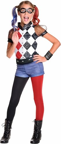 Rubie's offizielles DC Super Hero Girl's Deluxe Harley Quinn Kostüm - Groß, Welttag des Buches Halloween von Rubie's