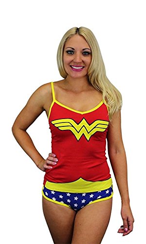 Wonder Woman Glow in the Dark Damen Cami / Panty Set - Klein von DC Comics