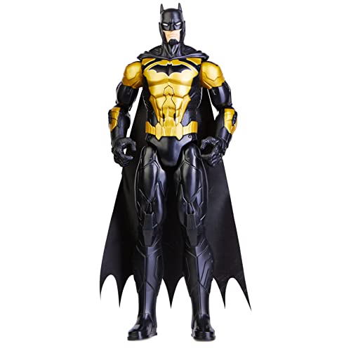 dc comics | Batman | Batman-Figur Gold und Schwarz im Maßstab 30 cm mit originellen Dekorationen, Umhang und 11 Gelenkpunkten - Spielzeug für Kinder und Mädchen ab 3 Jahren von DC Comics