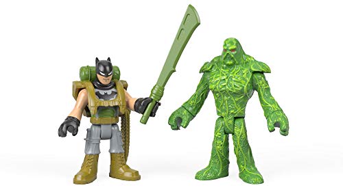 Mattel – FGV86 – Imaginext – DC Super Friends – Batman & Swamp Thing – 2 x Spielfiguren mit Bewegungspunkten von DC SUPER FRIENDS