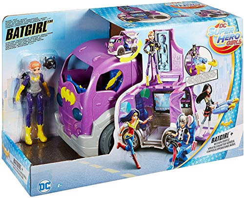 DC Super Hero Girls DVG94 Batgirl mit Hauptquartier-Fahrzeug von Mattel