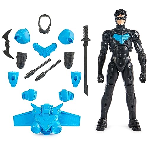 DC Comics, Batman Adventures Nightwing Actionfigur, 15 Rüstungszubehör, 17 Gelenkpunkte, 30,5 cm, Superhelden-Kinderspielzeug für Jungen und Mädchen von DC Comics