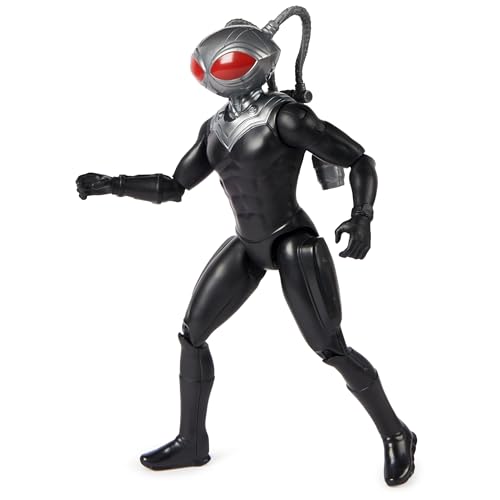 DC Comics, Black Manta -Actionfigur, voll bewegliche Figur, 30cm groß, filmgetreue Details, für spannendes Rollenspiel, Spielzeug für Kinder ab 3 Jahren von Aquaman