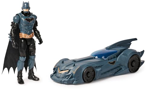 DC Comics Shadow Guardian Batmobile + Batman Actionfigur - Fahrzeug mit Verdeck zum Öffnen, bewegliche 30cm Batman-Actionfigur im Original Comic-Design, für Kinder und Superheldenfans ab 3 Jahren von DC Comics