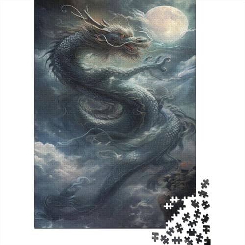 Drache 1000 Teile,Impossible Puzzle,GesKükenlichkeitsspiel Für Die Ganze Familie, Erwachsenen Puzzlespiel Puzzel 1000pcs (75x50cm) von DCABEIOOE