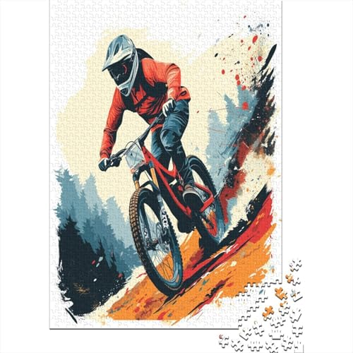 Fahrrad 1000 Stück Puzzles Für Erwachsene Teenager Stress Abbauen Familien-Puzzlespiel 1000-teiliges Puzzle Kinder Lernspiel Spielzeug Geschenk Puzzel 1000pcs (75x50cm) von DCABEIOOE