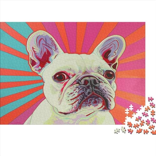 Französische Bulldogge Puzzlespiel 1000 Teile Puzzle Für Erwachsene Und Kinder Ab 14 Jahren, Puzzle-Motiv Erwachsenen Puzzlespiel Puzzel 1000pcs (75x50cm) von DCABEIOOE