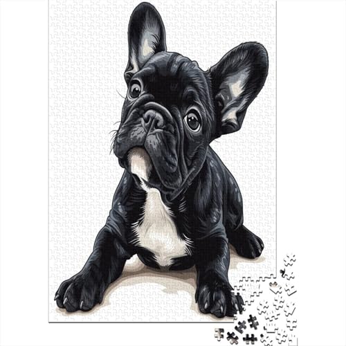 Französische Bulldogge Puzzlespiel 1000 Teile Puzzle Für Erwachsene Und Kinder Ab 14 Jahren, Puzzle-Motiv Erwachsenen Puzzlespiel Puzzel 1000pcs (75x50cm) von DCABEIOOE