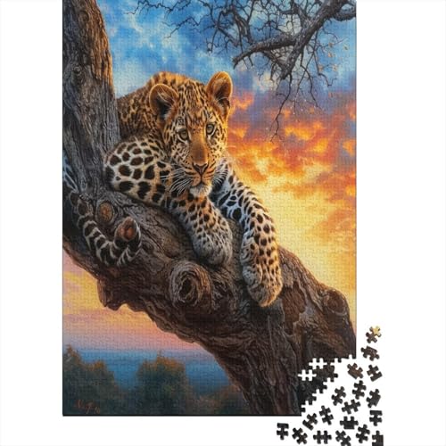 Leopard Puzzle 1000 Teile Puzzle Für Erwachsene Und Kinder Ab 14 Jahren Puzzel 1000pcs (75x50cm) von DCABEIOOE