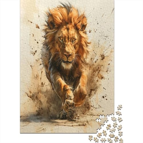 Löwe Puzzle 1000 Teile Puzzles Für Erwachsene Lernspiel Herausforderungsspielzeug 1000-teilige Puzzlespiel Für Erwachsene Kinder Puzzel 1000pcs (75x50cm) von DCABEIOOE