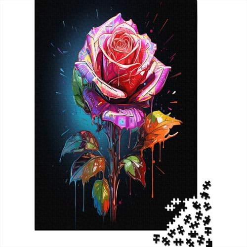 Rose 1000 Teile Puzzle Für Erwachsene, Hochwertige Recycelbare MateriAußerirdische Und Druck Puzzlespiel, Familienspiel, Geschenk Für Liebhaber Oder Freunde Puzzel 1000pcs (75x50cm) von DCABEIOOE