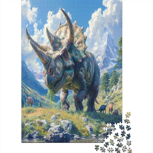 Triceratops Puzzle 1000 Teile Puzzle Für Erwachsene Und Kinder Ab 14 Jahren Puzzel 1000pcs (75x50cm) von DCABEIOOE