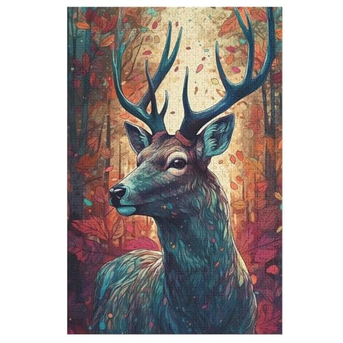 Deer Holzpuzzle - 1000 Teiliges Jigsaw Knobelspiel - Puzzle Für Erwachsene & Kinder - Outdoor & Reisespielzeug 78×53cm Deer Holzpuzzle - 1000 Teiliges Jigsaw Knobelspiel - Puzzle Für Erwachsene & Kinder - Outdoor & Reisespielzeug 78×53cm von DCCCY