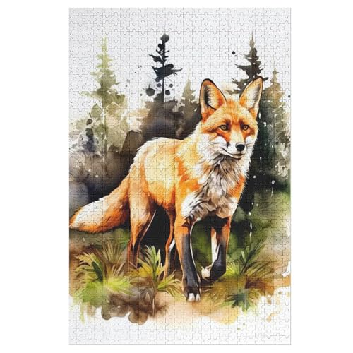 Fuchs Puzzle, Puzzles Für Erwachsene Kinder, 1000 Teile Holzpuzzle, Für Jugendliche Herausforderungsspielzeug 78×53cm Fuchs Puzzle, Puzzles Für Erwachsene Kinder, 1000 Teile Holzpuzzle, Für Jugendliche Herausforderungsspielzeug 78×53cm von DCCCY