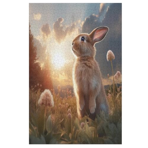 Kaninchen 1000 Teile Puzzles Für Erwachsene,Holzpuzzle - Verringerter Druck Schwieriges Unmögliche Puzzle Für 12+ Kinder 78×53cm Kaninchen 1000 Teile Puzzles Für Erwachsene,Holzpuzzle - Verringerter Druck Schwieriges Unmögliche Puzzle Für 12+ Kinder 78×53cm von DCCCY