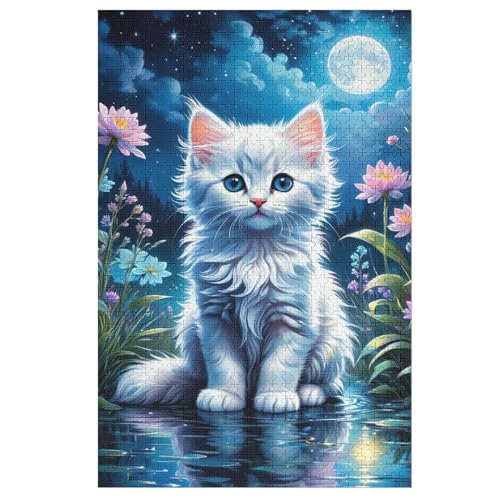 Katze Holzpuzzle Für Erwachsene Teenager Stress Abbauen Familien-Puzzlespiel Poster 1000-teiliges Puzzle Kinder Lernspiel 78×53cm Katze Holzpuzzle Für Erwachsene Teenager Stress Abbauen Familien-Puzzlespiel Poster 1000-teiliges Puzzle Kinder Lernspiel 78×53cm von DCCCY
