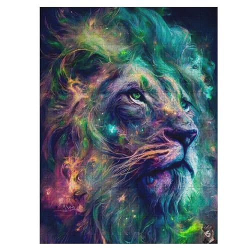 Lion 500 Teile Puzzle Für Erwachsene, Herausforderung Puzzles - Verringerter Druck Schwieriges Holzpuzzle Für Kinder 12+ 55×41cm Lion 500 Teile Puzzle Für Erwachsene, Herausforderung Puzzles - Verringerter Druck Schwieriges Holzpuzzle Für Kinder 12+ 55×41cm von DCCCY