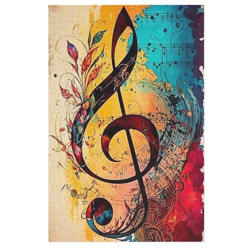 Musiknote 1000 Teile Puzzles Für Erwachsene Holzpuzzle Familienpuzzlespiel Stressabbau-Puzzle Für Kinder Ab 12 Jahren 78×53cm Musiknote 1000 Teile Puzzles Für Erwachsene Holzpuzzle Familienpuzzlespiel Stressabbau-Puzzle Für Kinder Ab 12 Jahren 78×53cm von DCCCY